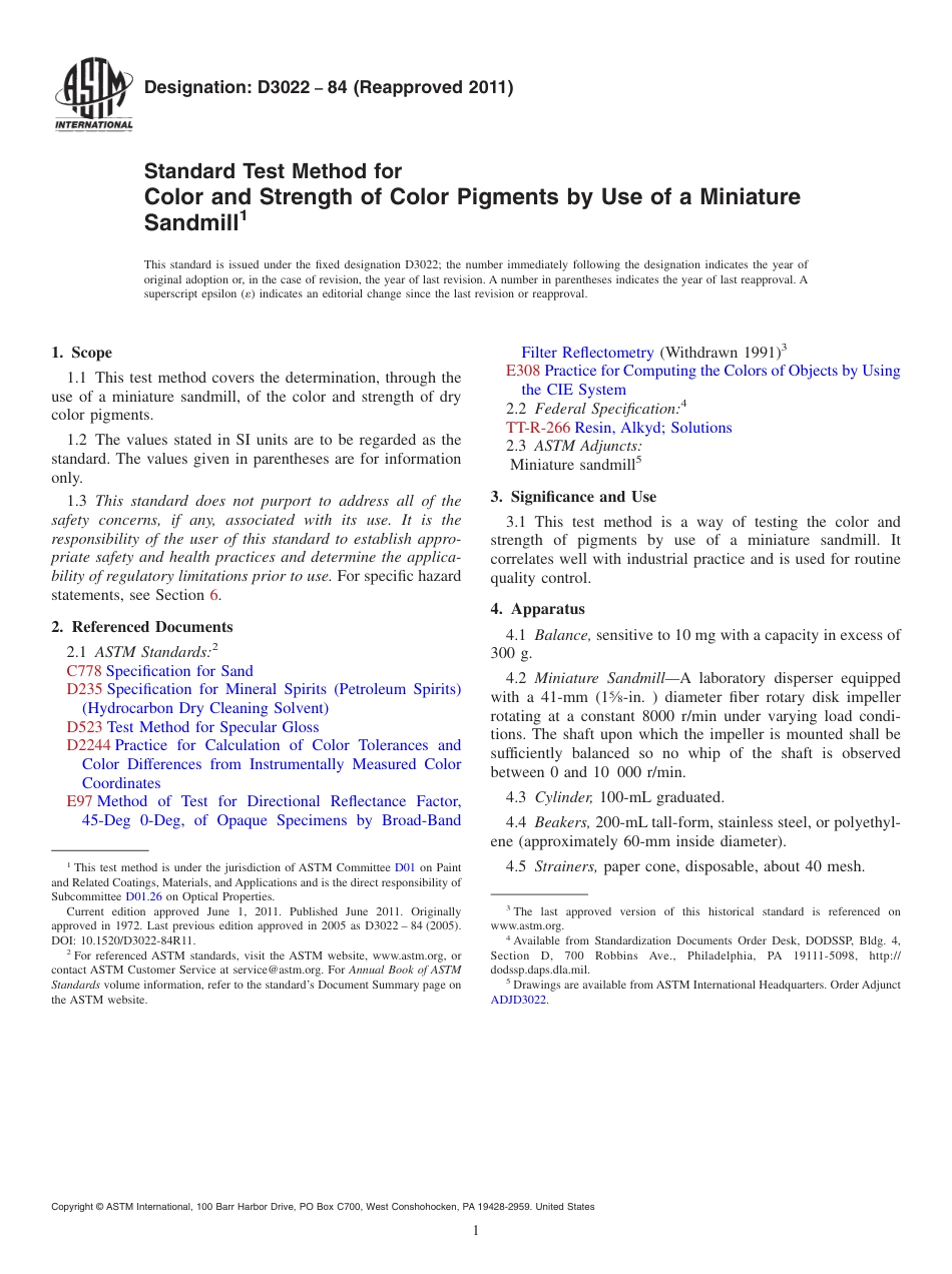 ASTM D3022 - 84 (2011).pdf_第1页
