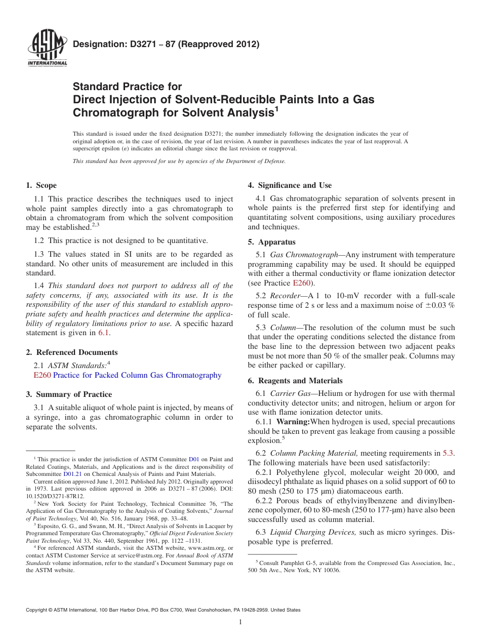 ASTM D3271 - 87 (2012).pdf_第1页