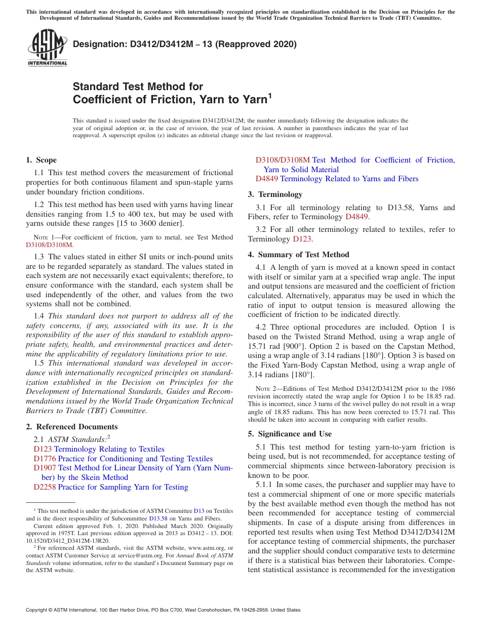 ASTM D3412 - D 3412M - 13 (2020).pdf_第1页
