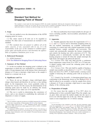 ASTM D3954-15 Standard Test Method for Dropping Point of Waxes.pdf