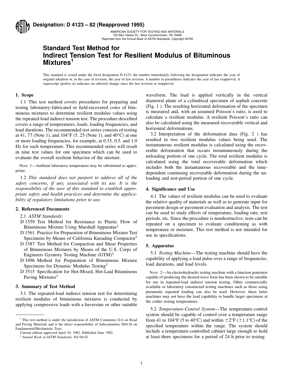 ASTM D4123 - 82 (1995).pdf_第1页
