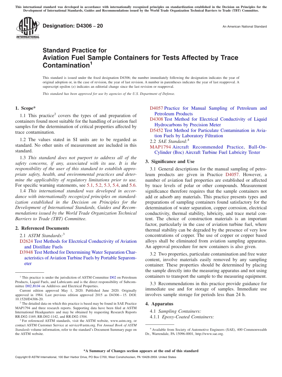 ASTM D4306 - 20.pdf_第1页