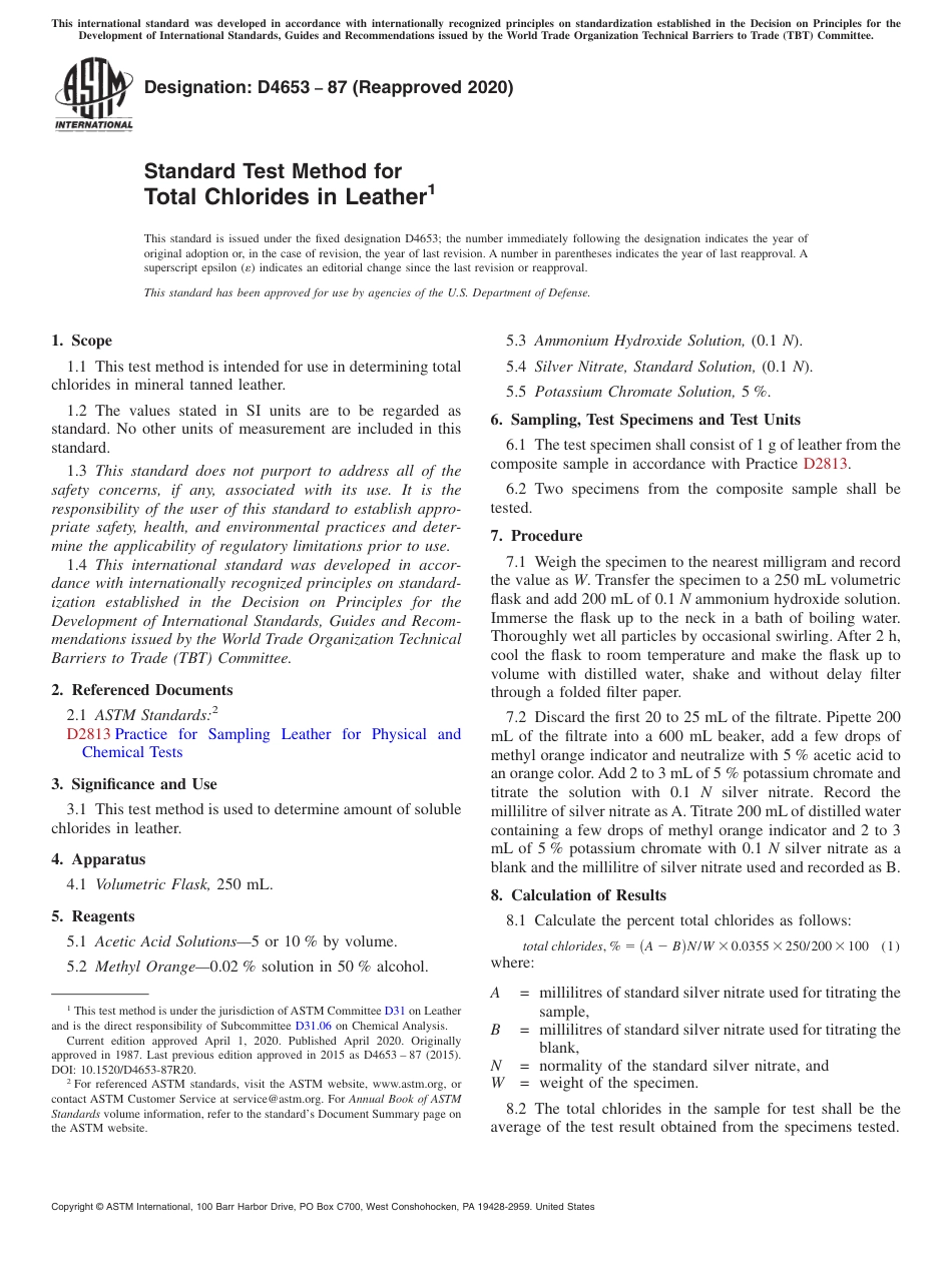 ASTM D4653 - 87 (2020).pdf_第1页