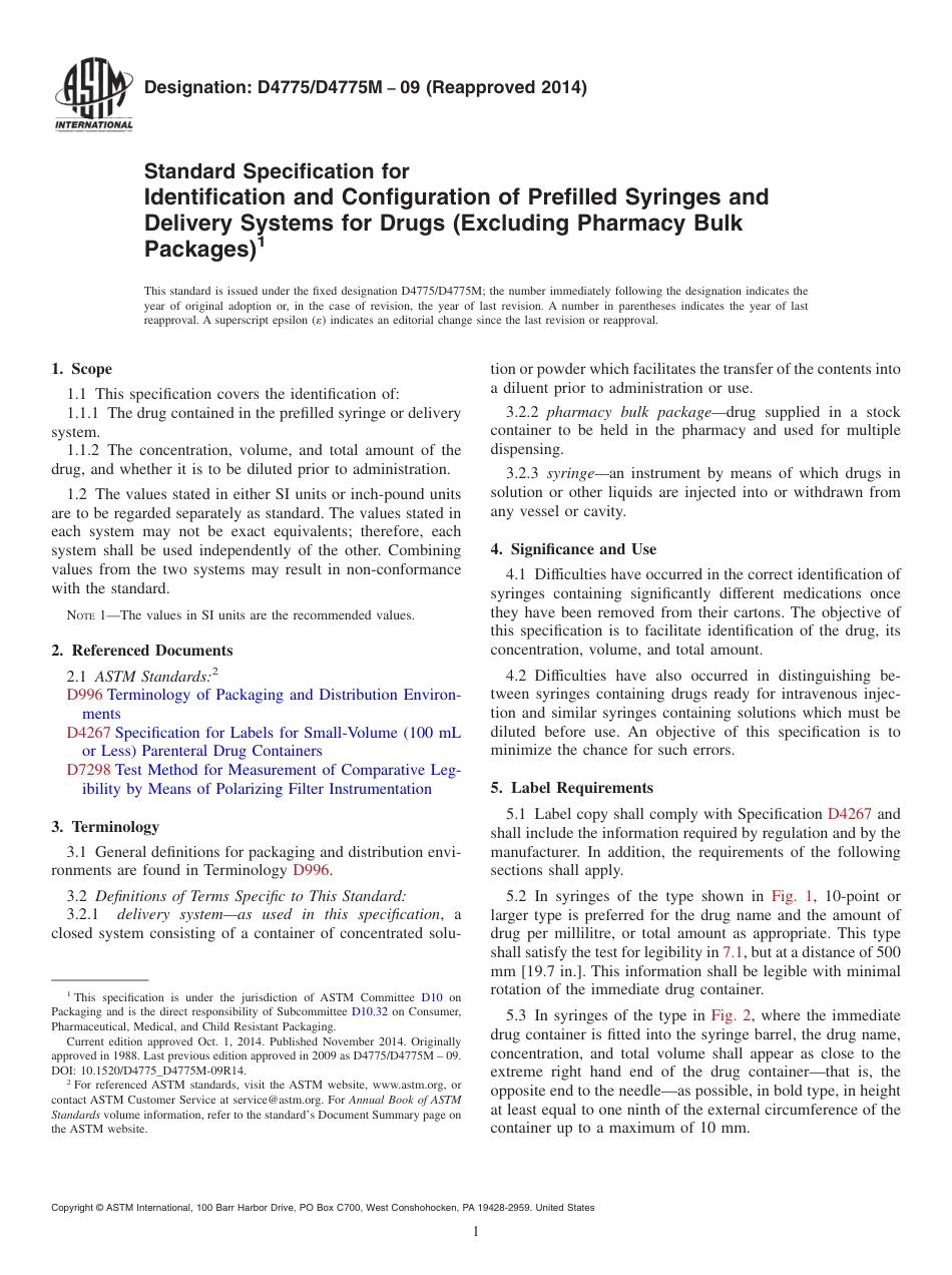 ASTM D4775 - D 4775M - 09 (2014).pdf_第1页