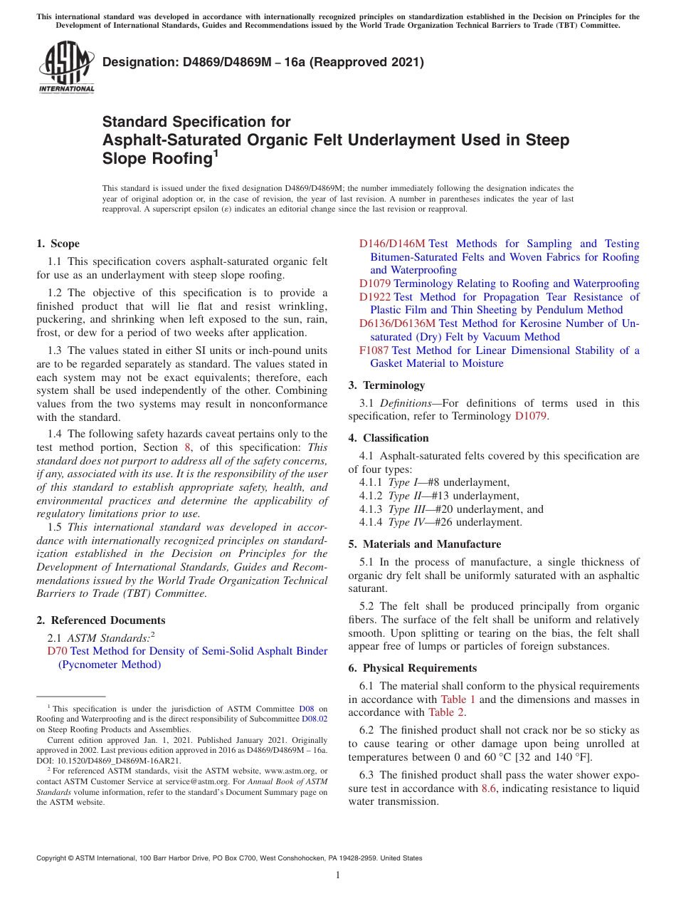 ASTM D4869 - D 4869M - 16a (2021).pdf_第1页