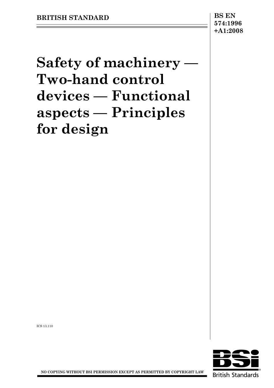 BS EN 00574-1996 + A1-2008.pdf_第1页