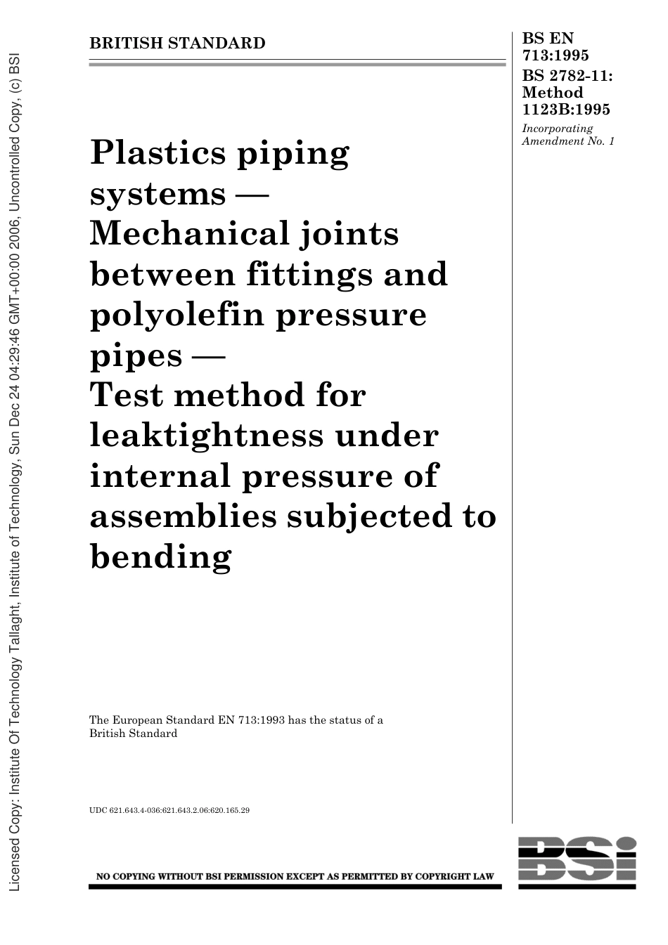 BS EN 00713-1995 (1999) BS 2782-11 MTD 1123B-1995.pdf_第1页