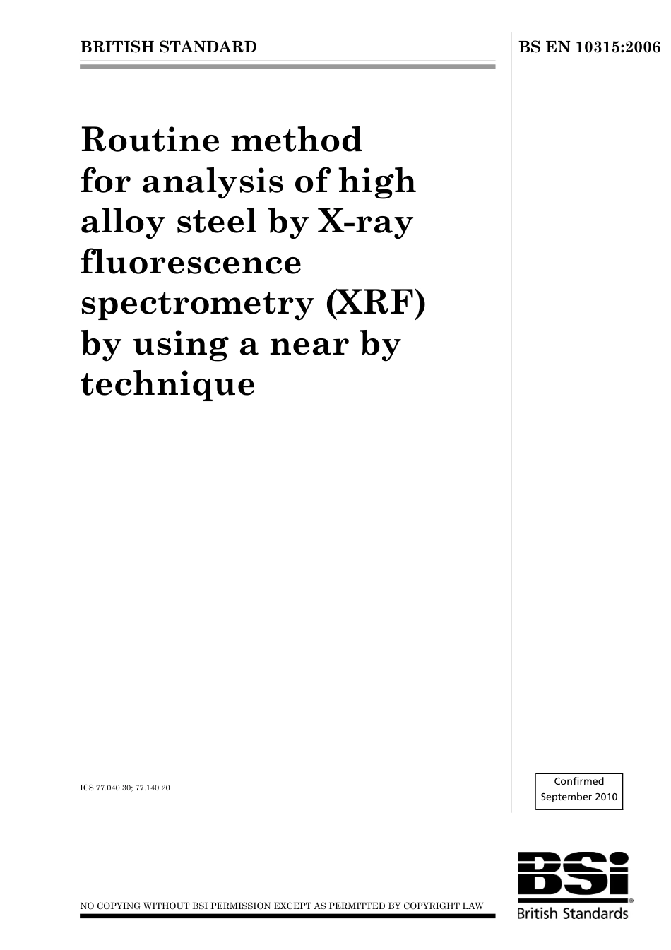 BS EN 10315-2006 (2010).pdf_第1页