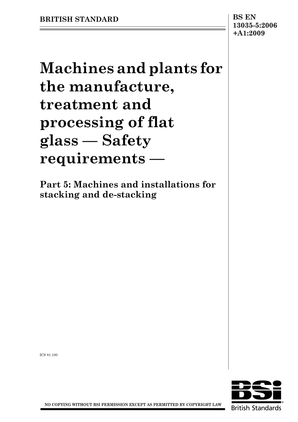 BS EN 13035-5-2006 + A1-2009.pdf_第1页