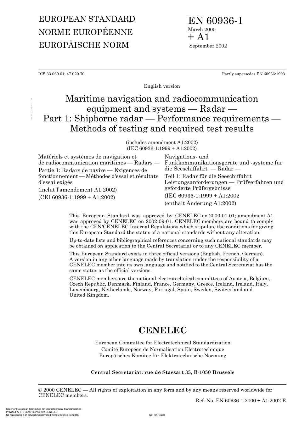 BS EN 60936-1-2000 (2003) IEC 60936-1-1999.pdf_第3页