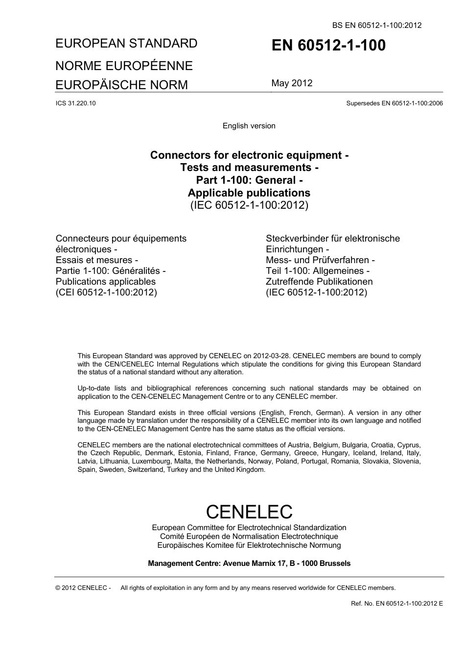 BS EN 60512-1-100-2012.pdf_第3页