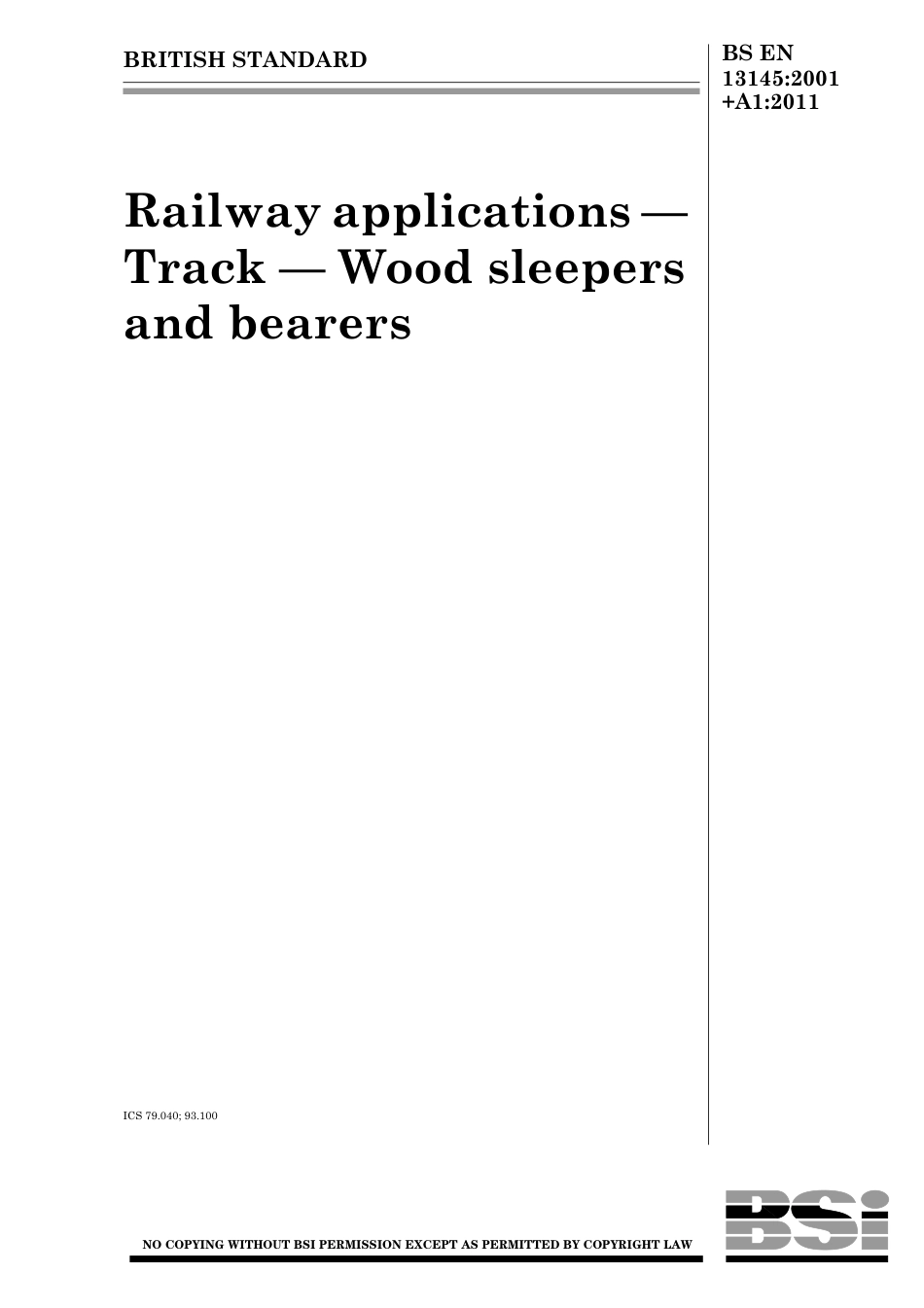 BS EN 13145-2001 + A1-2011.pdf_第1页