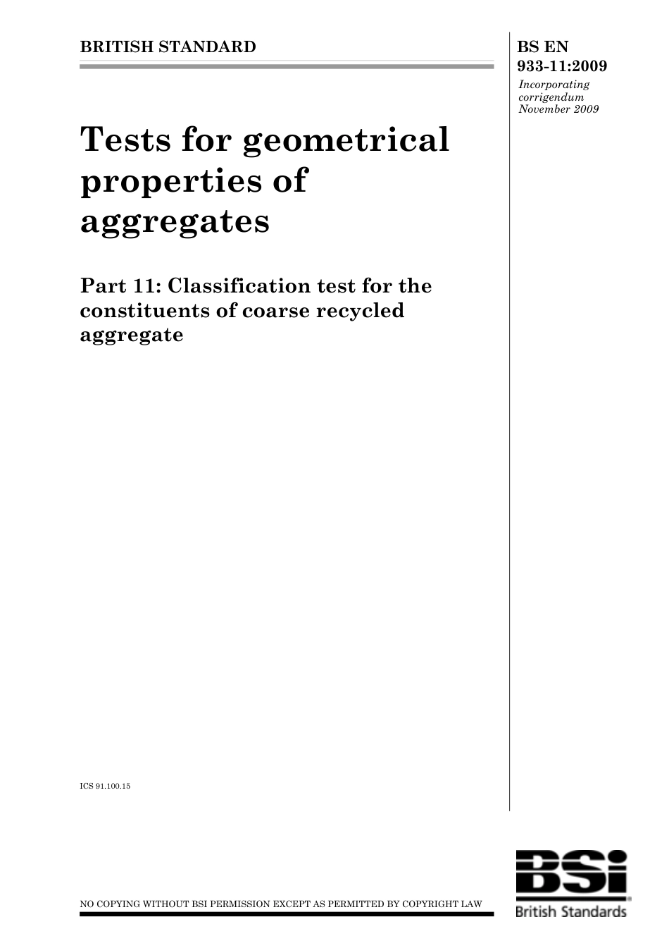 BS EN 00933-11-2009 (2010).pdf_第1页