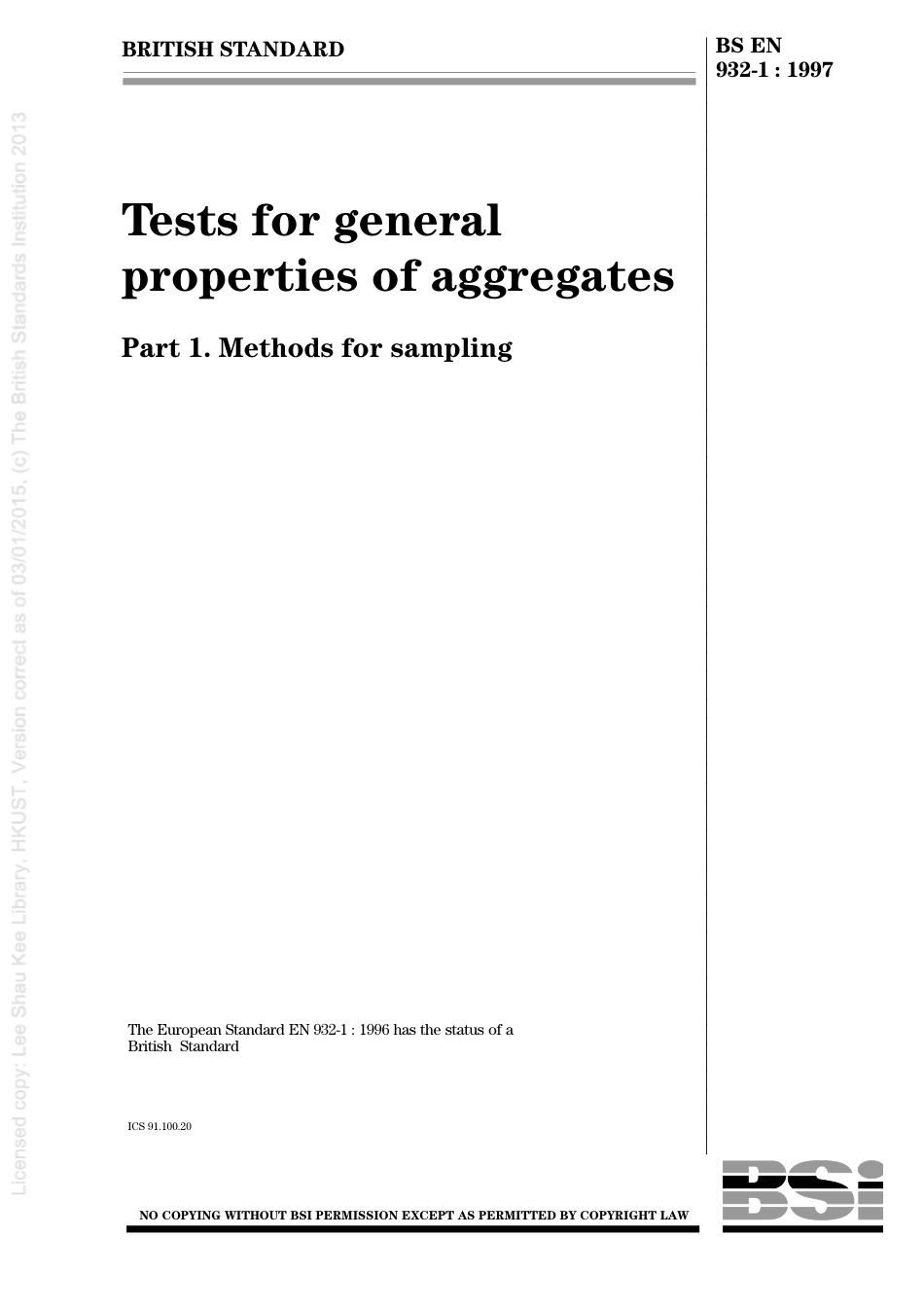 BS EN 00932-1-1997.pdf_第1页