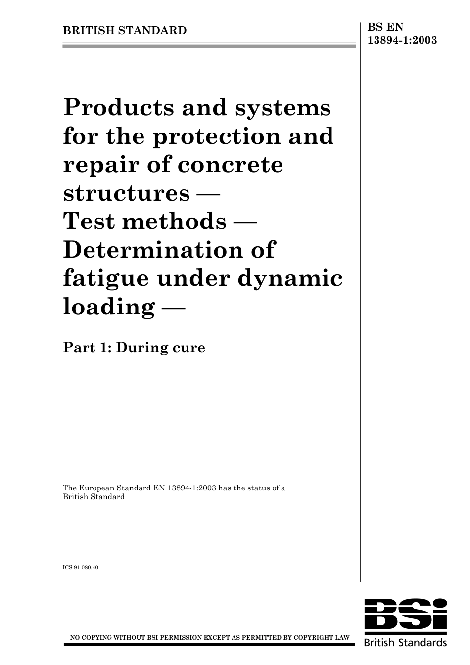 BS EN 13894-1-2003.pdf_第1页