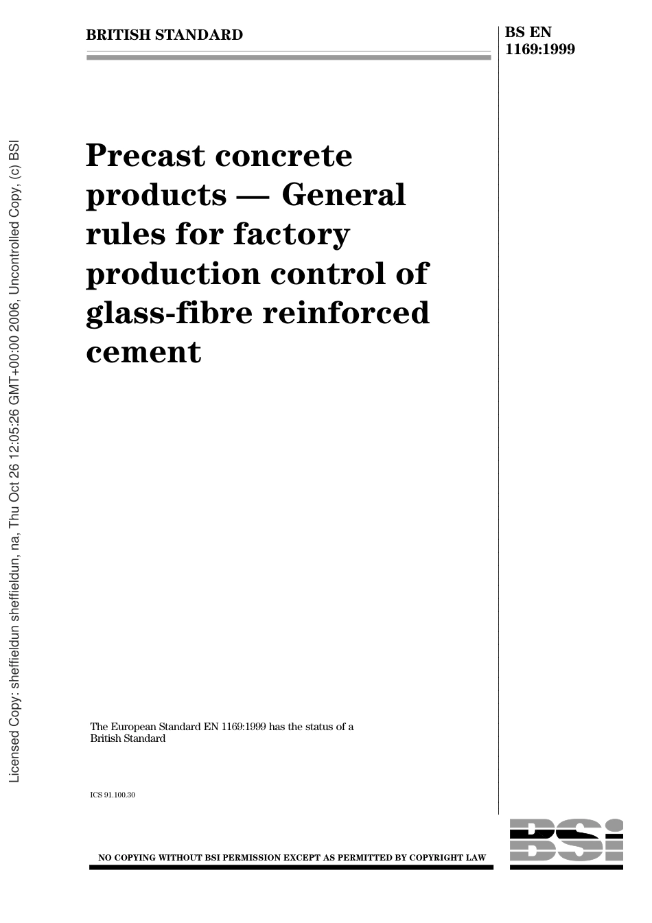 BS EN 01169-1999.pdf_第1页