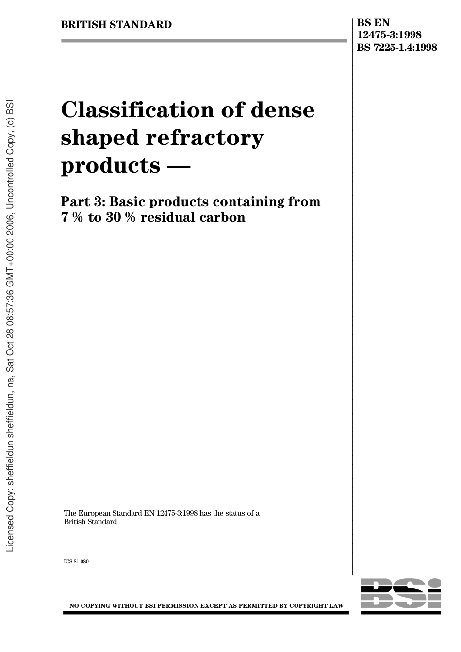 BS EN 12475-3-1998.pdf_第1页