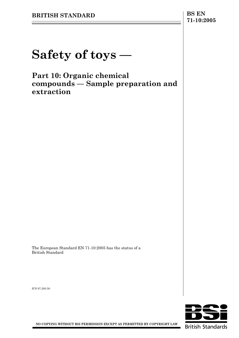 BS EN 00071-10-2005 (2006).pdf_第1页