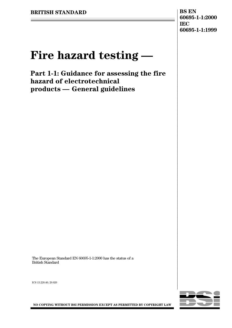 BS EN 60695-1-1-2000.pdf_第1页