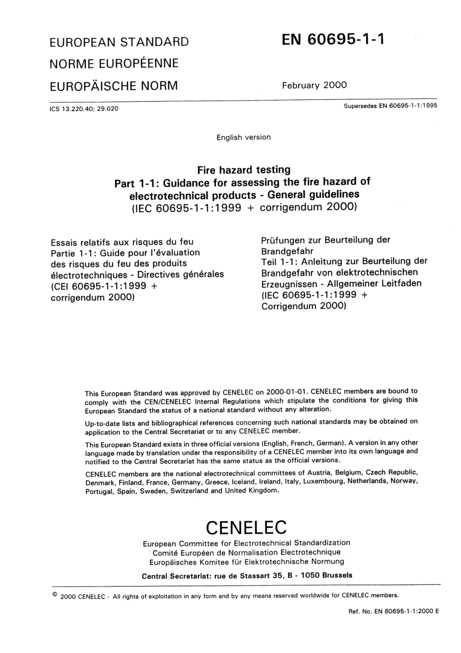 BS EN 60695-1-1-2000.pdf_第3页