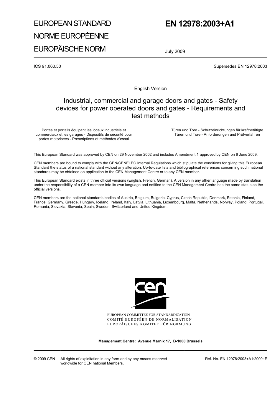 BS EN 12978-2003 + A1-2009.pdf_第3页