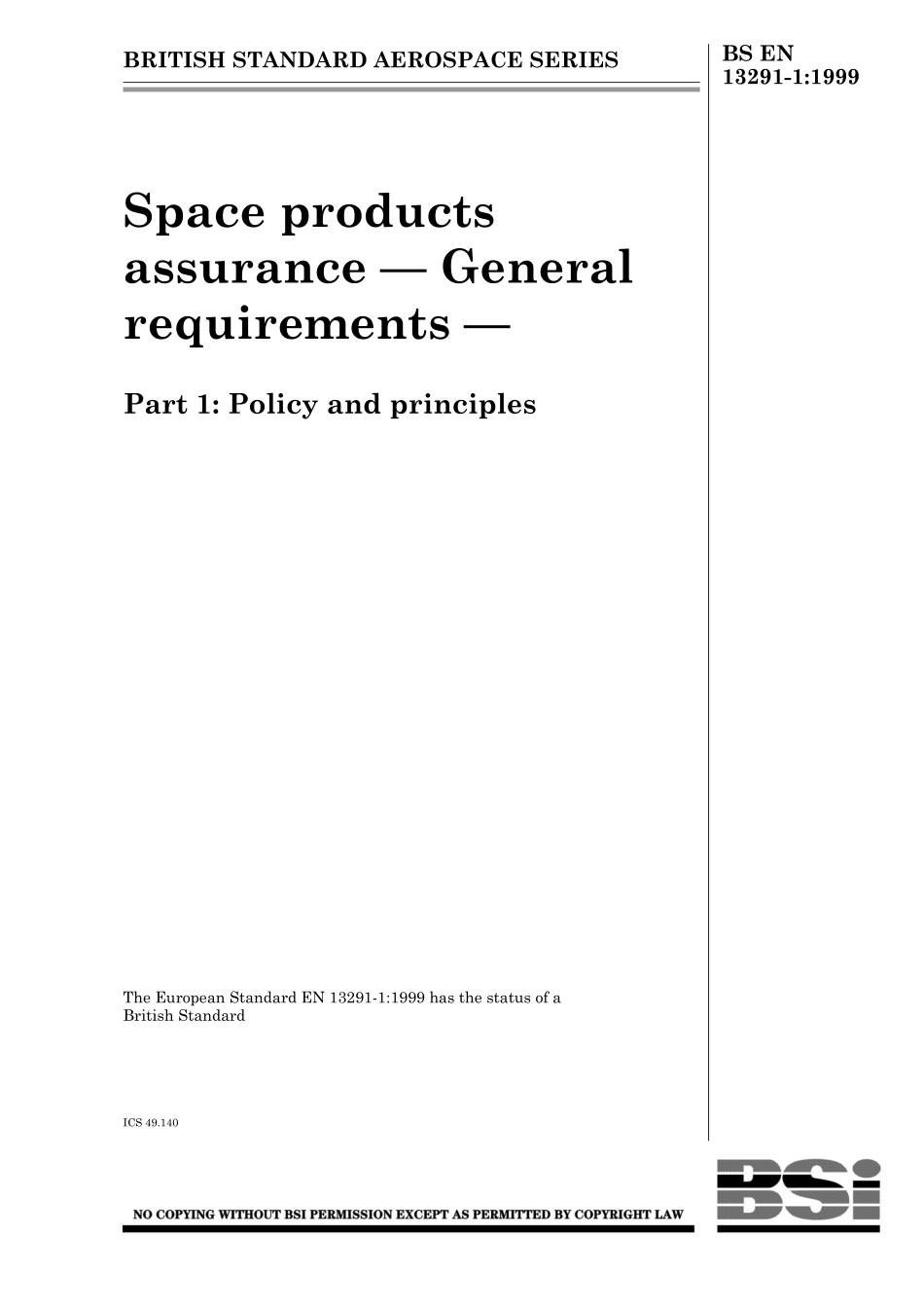 BS EN 13291-1-1999.pdf_第1页