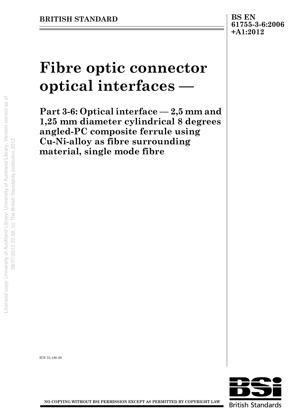 BS EN 61755-3-6-2006 + A1-2012.pdf_第1页