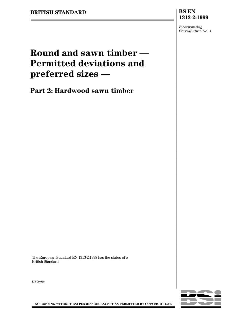 BS EN 01313-2-1999 (2000).pdf_第1页