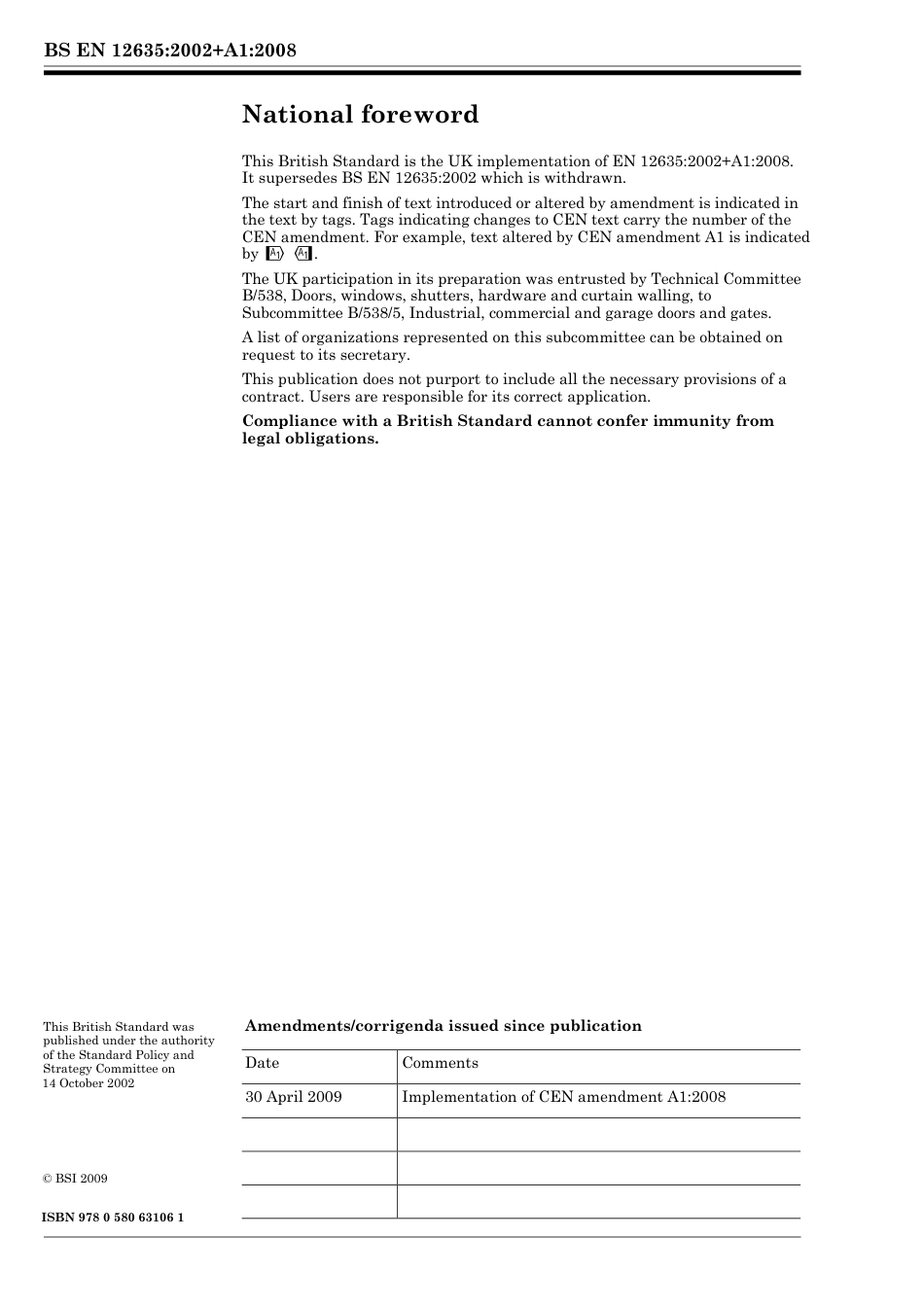 BS EN 12635-2002 + A1-2008 (2009).pdf_第2页