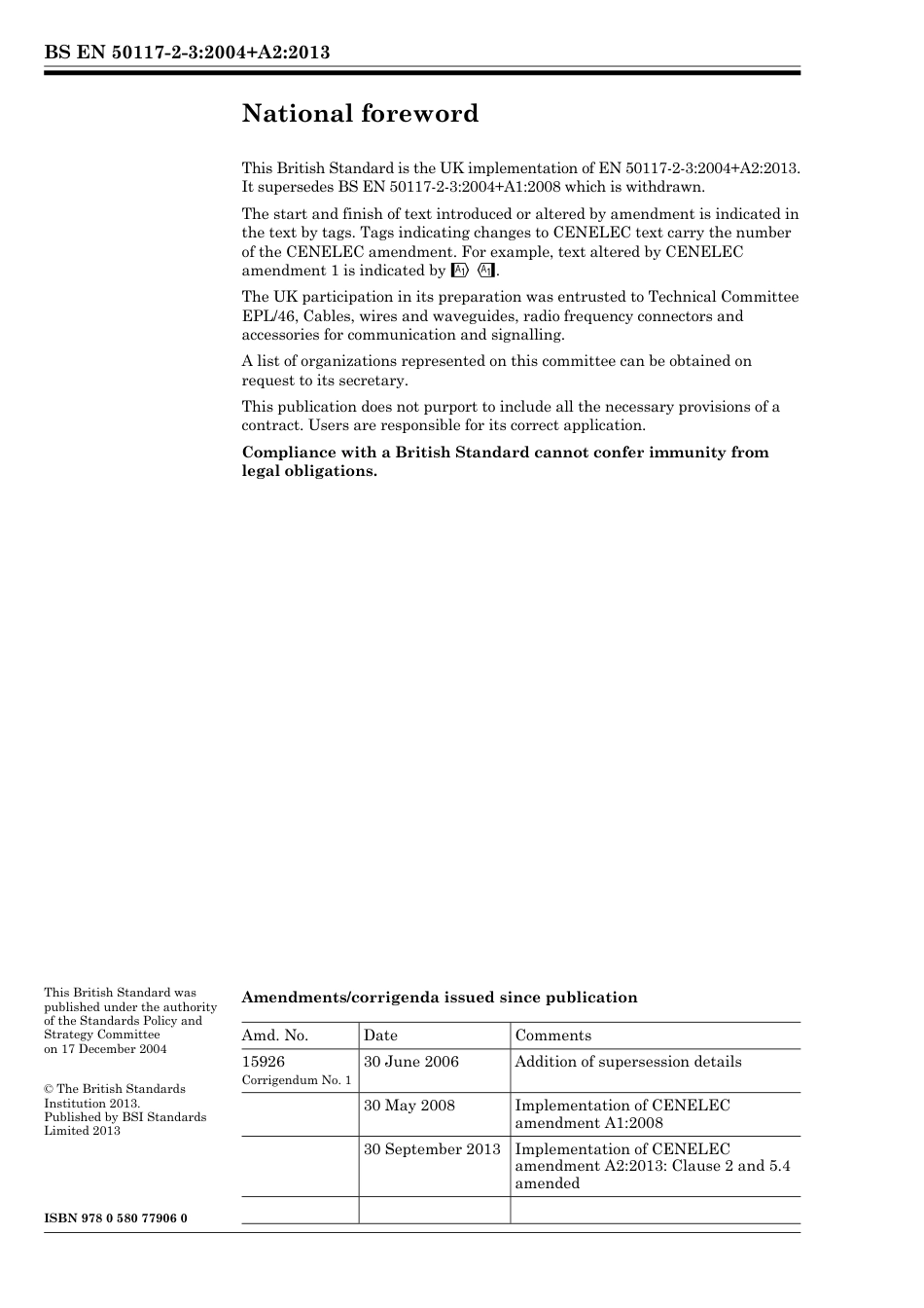 BS EN 50117-2-3-2004 + A2-2013.pdf_第2页