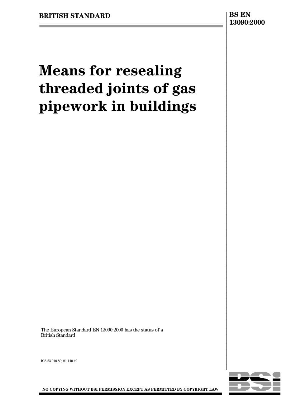 BS EN 13090-2000.pdf_第1页