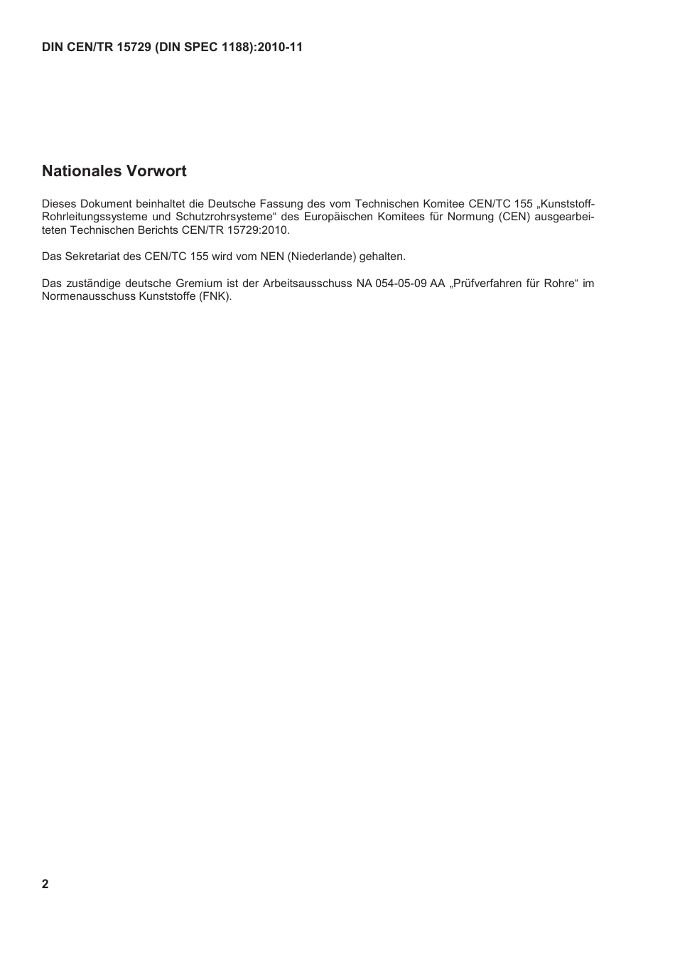 DIN SPEC 1188 DIN CEN TR 15729 2010-11.pdf_第2页