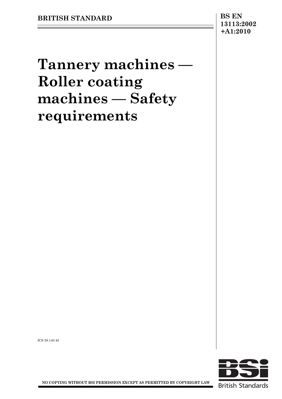 BS EN 13113-2002 + A1-2010.pdf_第1页