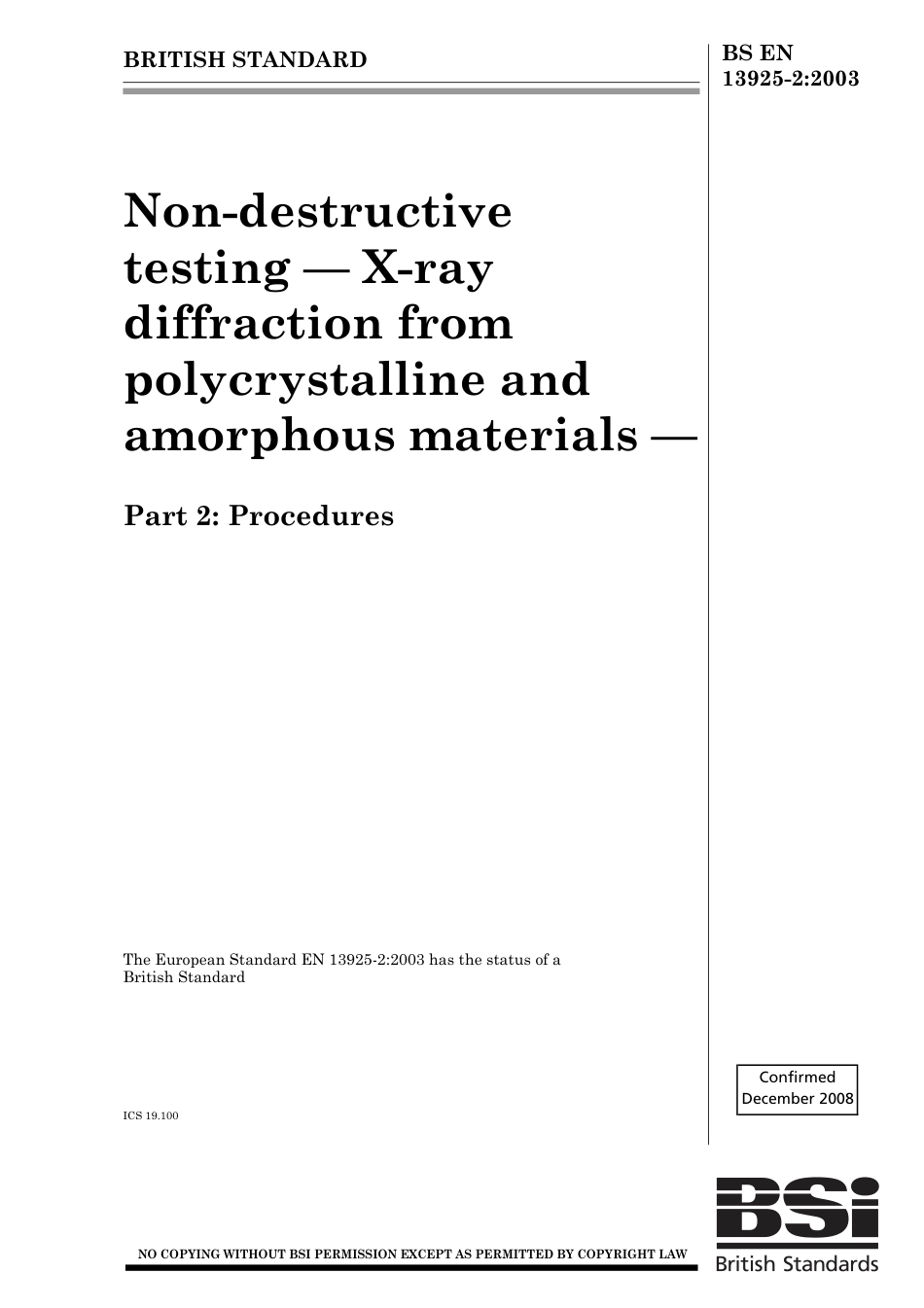 BS EN 13925-2-2003 (2008).pdf_第1页