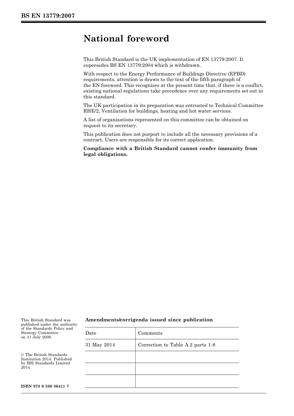BS EN 13779-2007 (2014).pdf_第2页