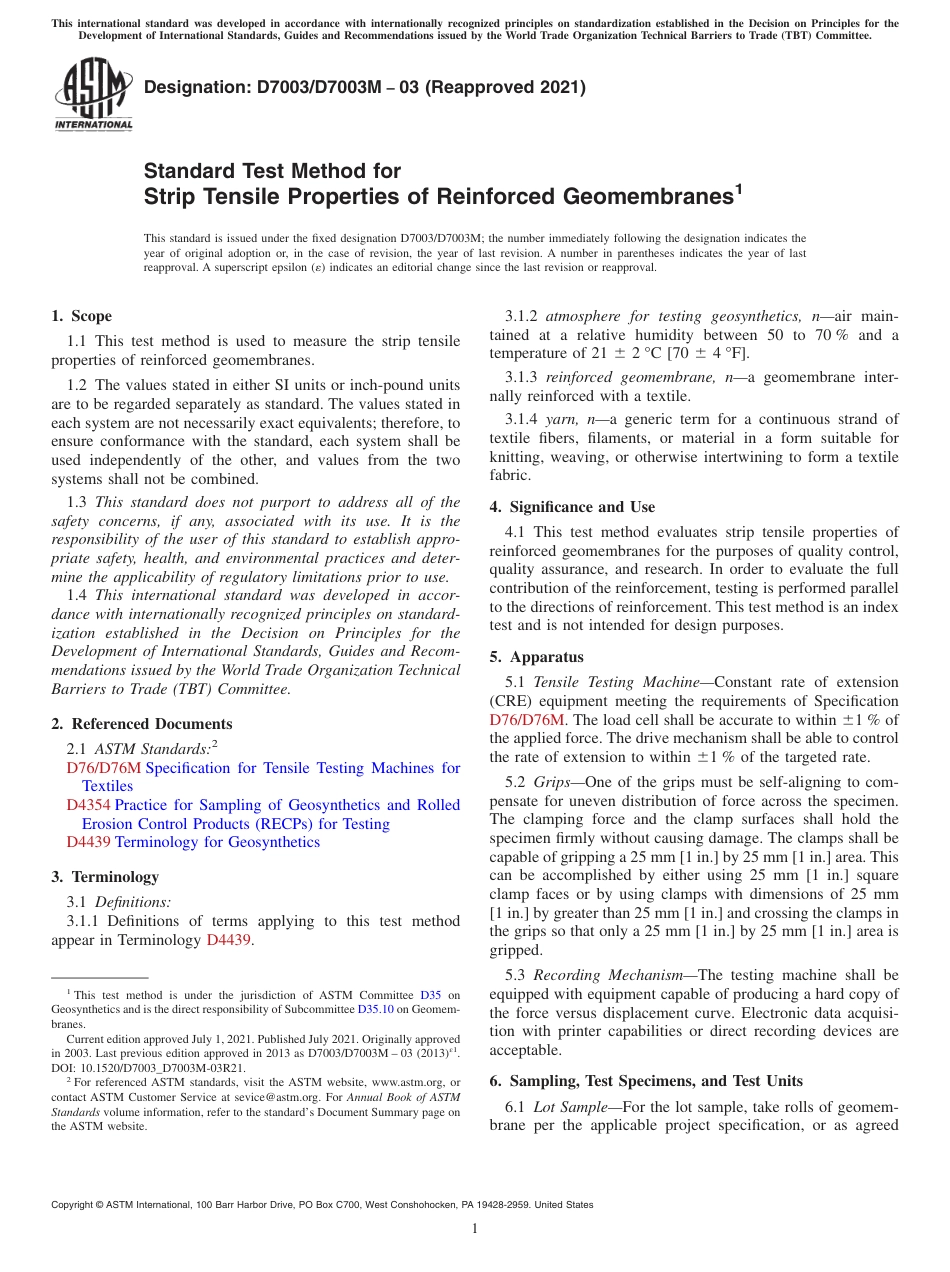 ASTM D7003 - D 7003M - 03 (2021).pdf_第1页