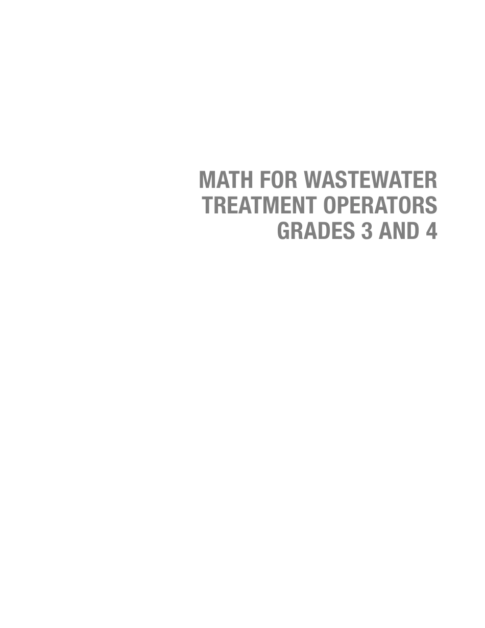 AWWA Math for Wastewater Treatment Operators Grades 3 and 4. 2009.pdf_第2页