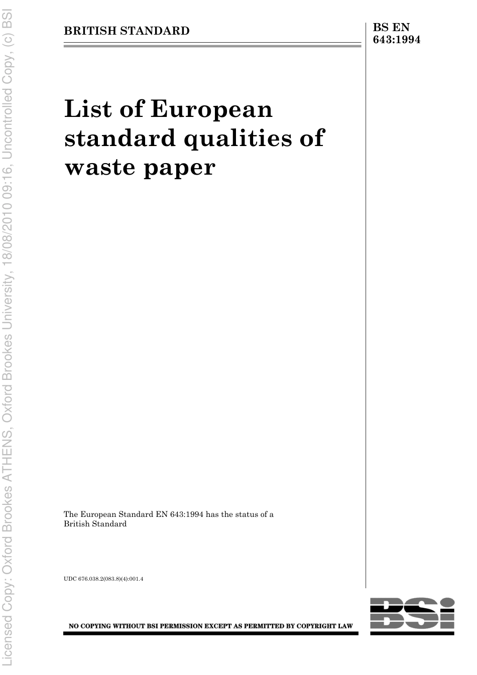 BS EN 6431994.pdf_第1页