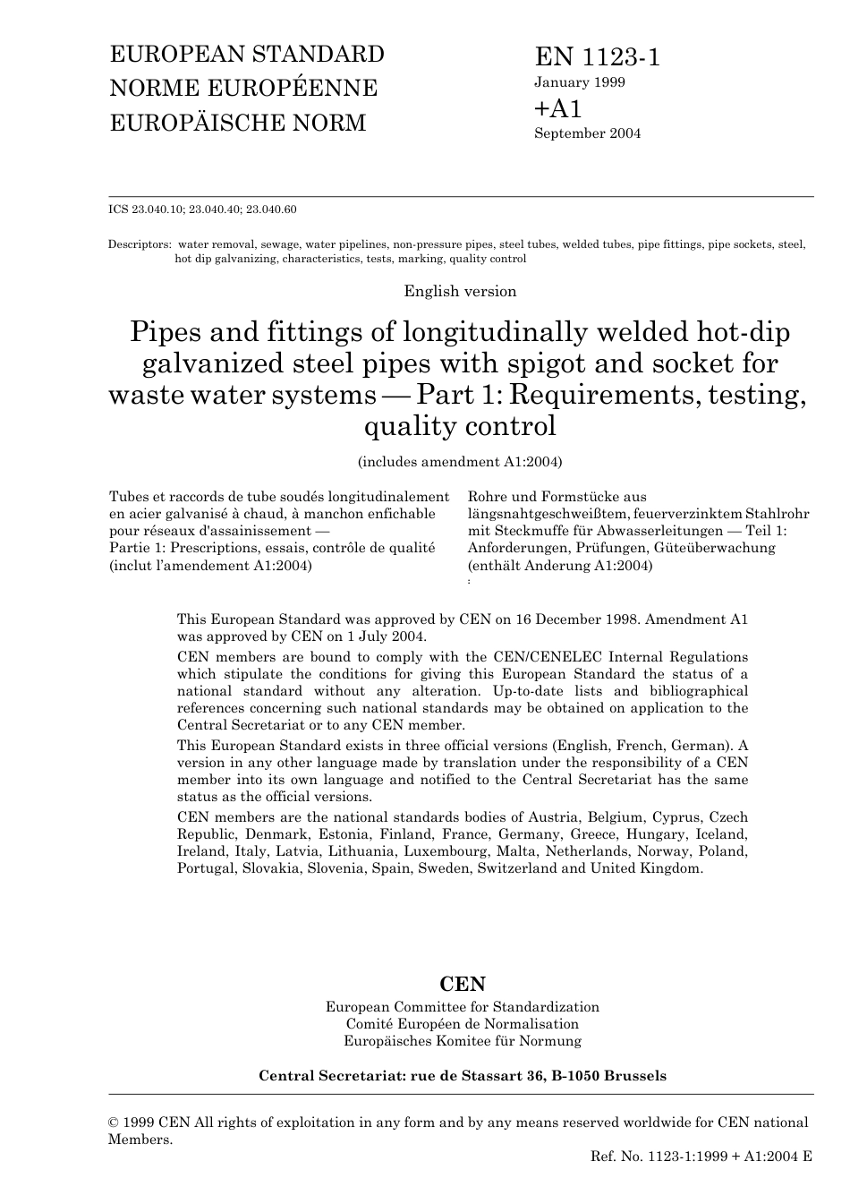 BS EN 01123-1-1999 (2005).pdf_第3页
