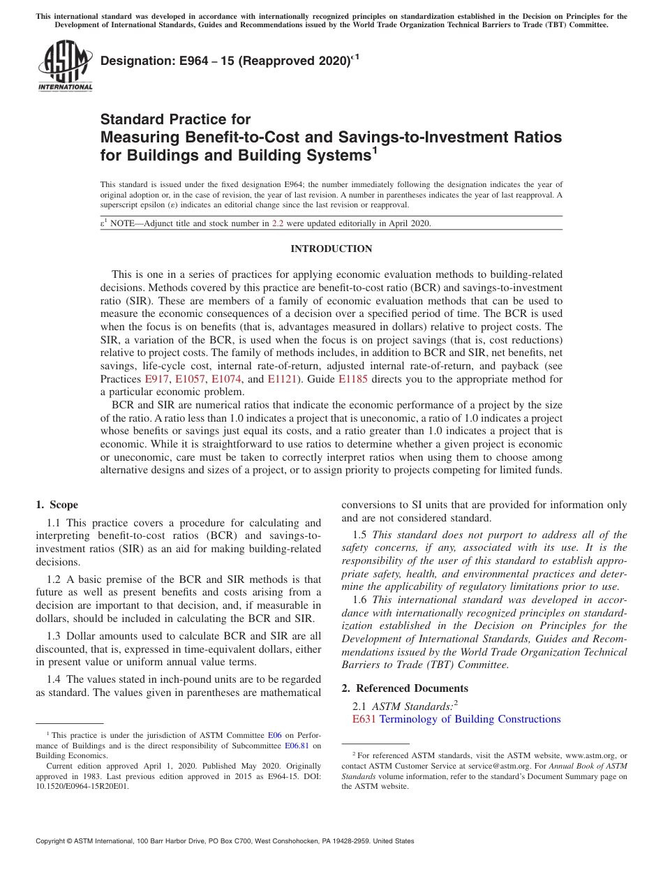 ASTM E964 - 15 (2020)e1(1).pdf_第1页