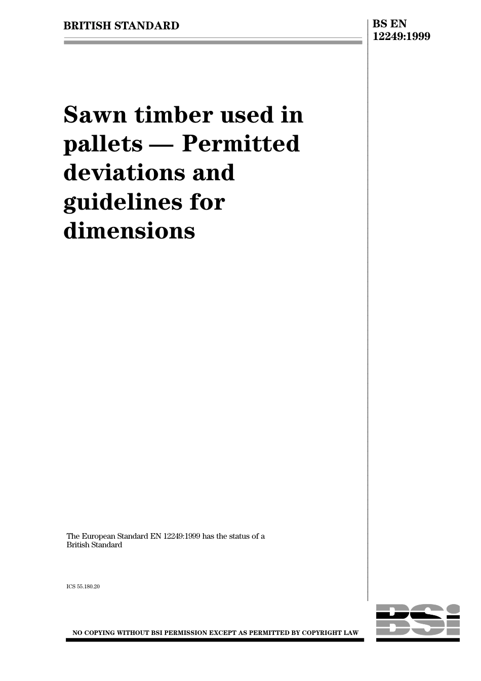BS EN 12249-1999.pdf_第1页