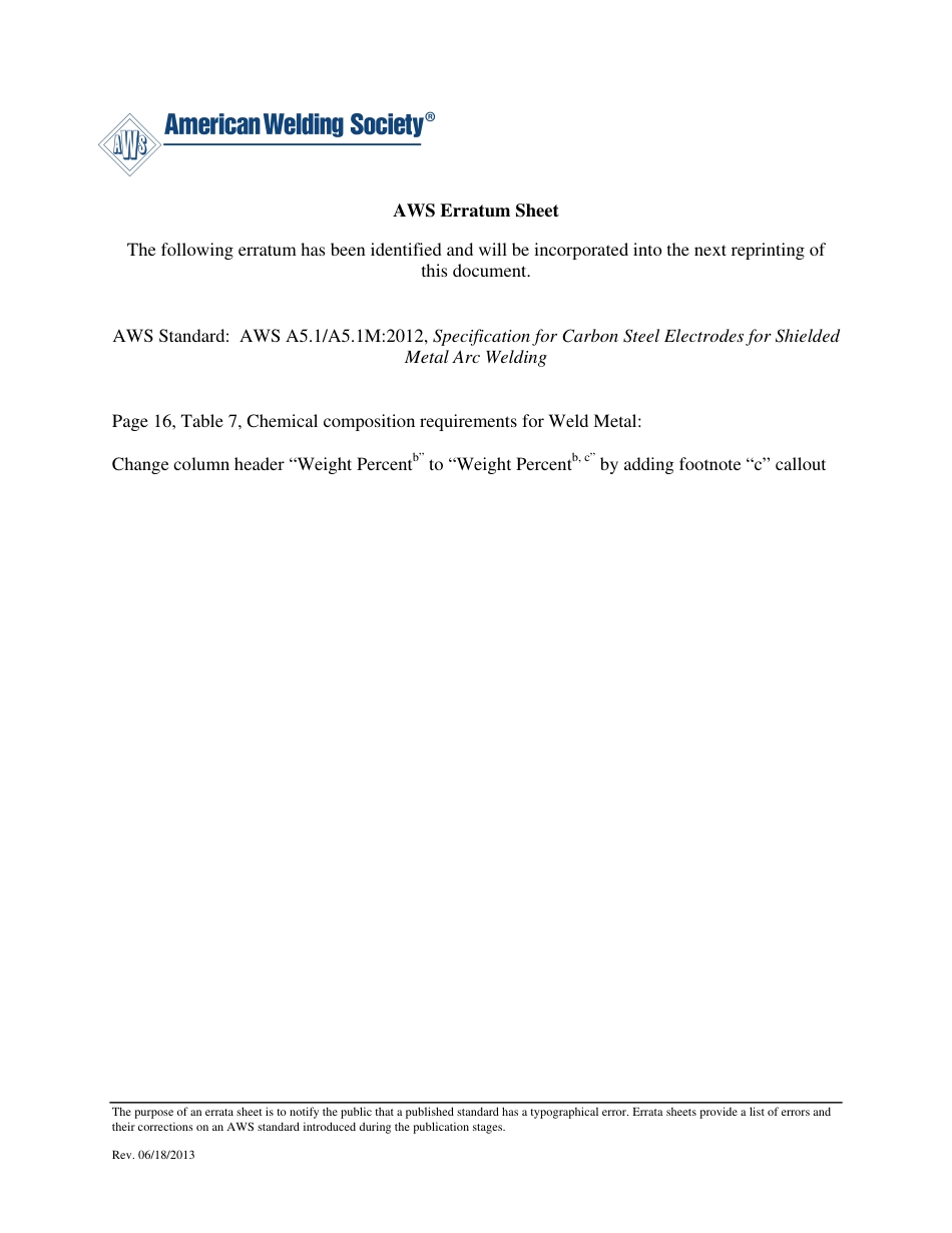 AWS A5.1 - A5.1M-2012 errata 2013.pdf_第1页