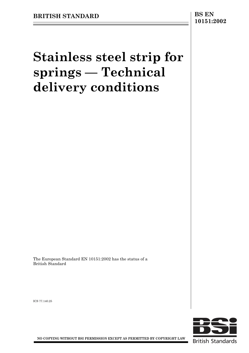 BS EN 10151-2002.pdf_第1页