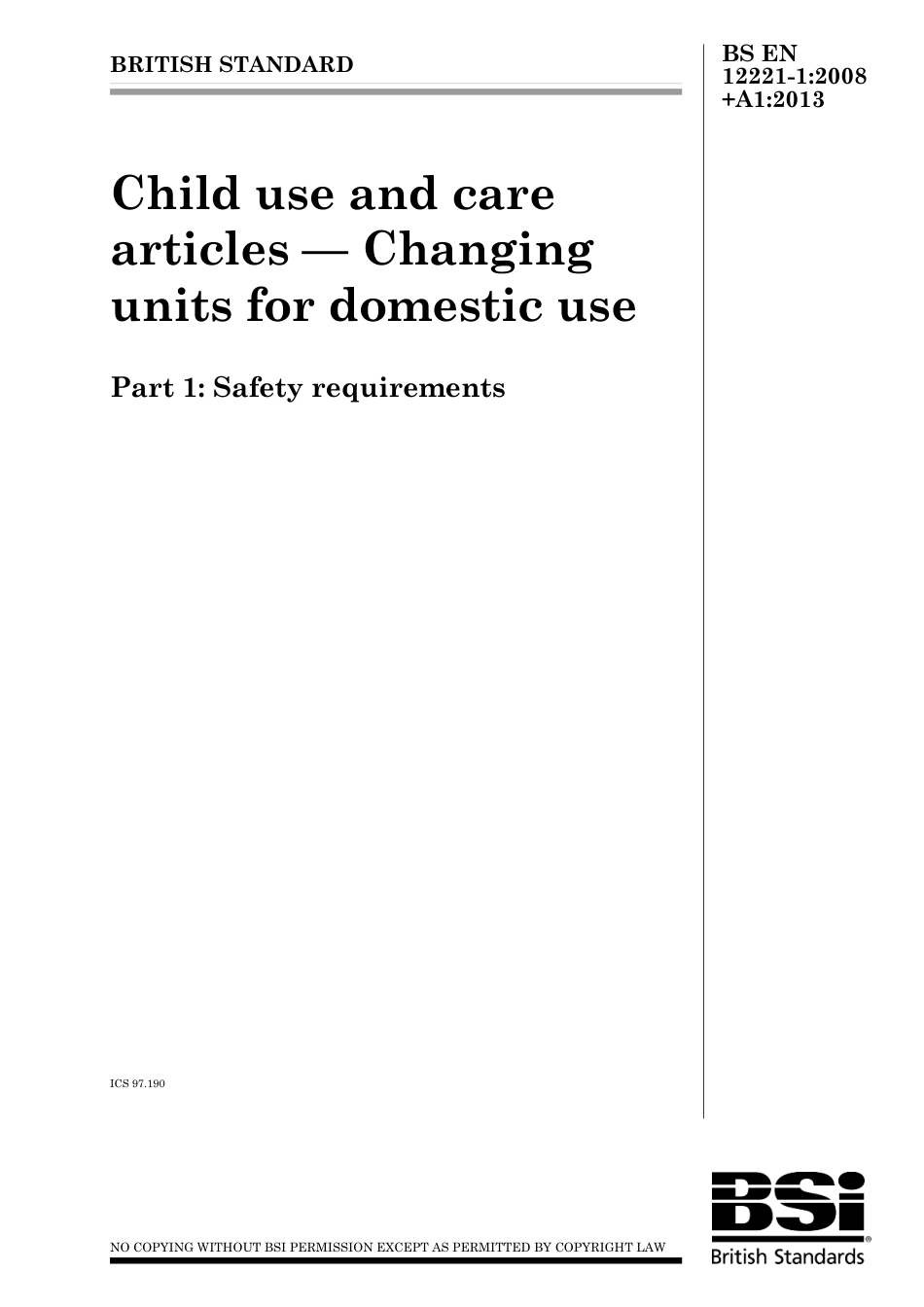 BS EN 12221-1-2008 + A1-2013.pdf_第1页