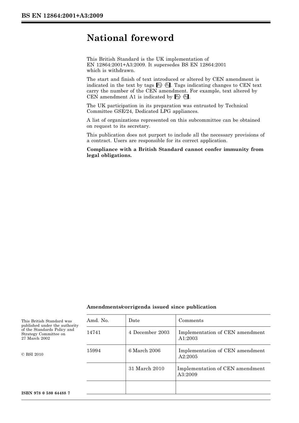 BS EN 12864-2001 + A3-2009 (2010).pdf_第2页