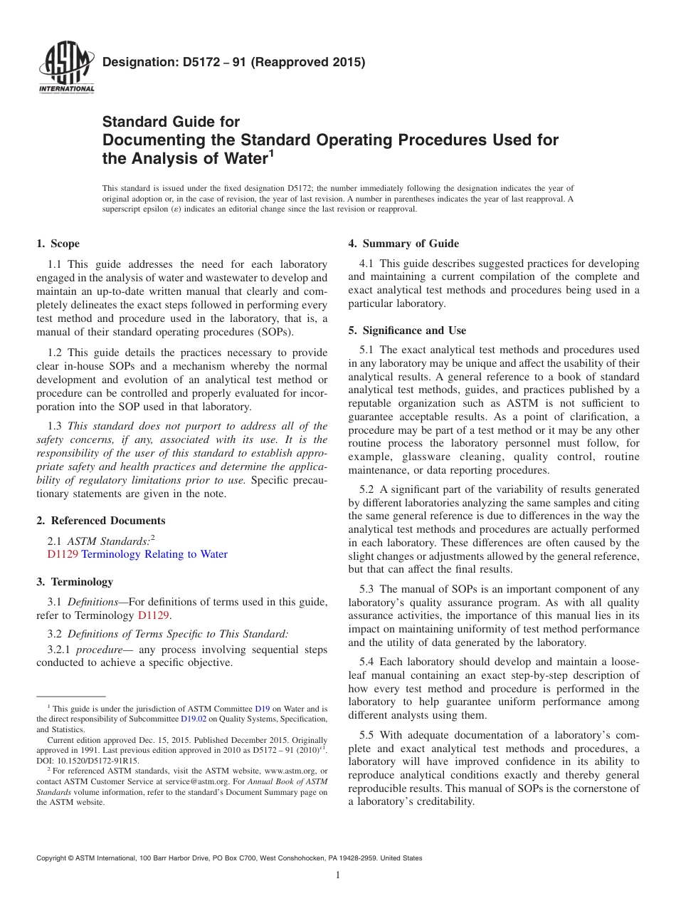 ASTM D5172 - 91 (2015).pdf_第1页