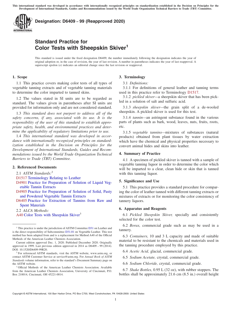 ASTM D6409 - 99 (2020).pdf_第1页