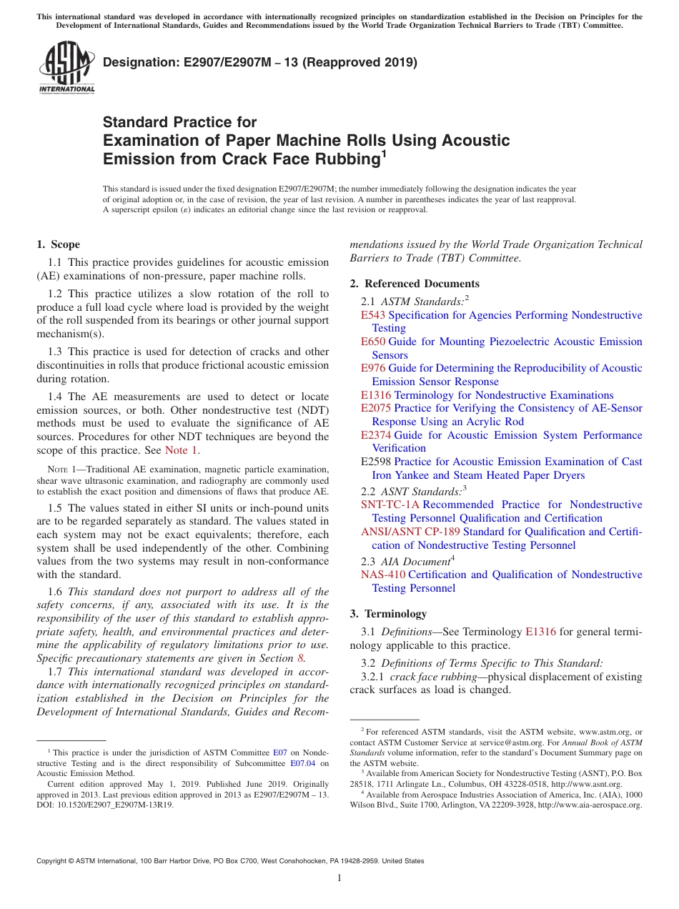 ASTM E2907 - E 2907M - 13 (2019).pdf_第1页
