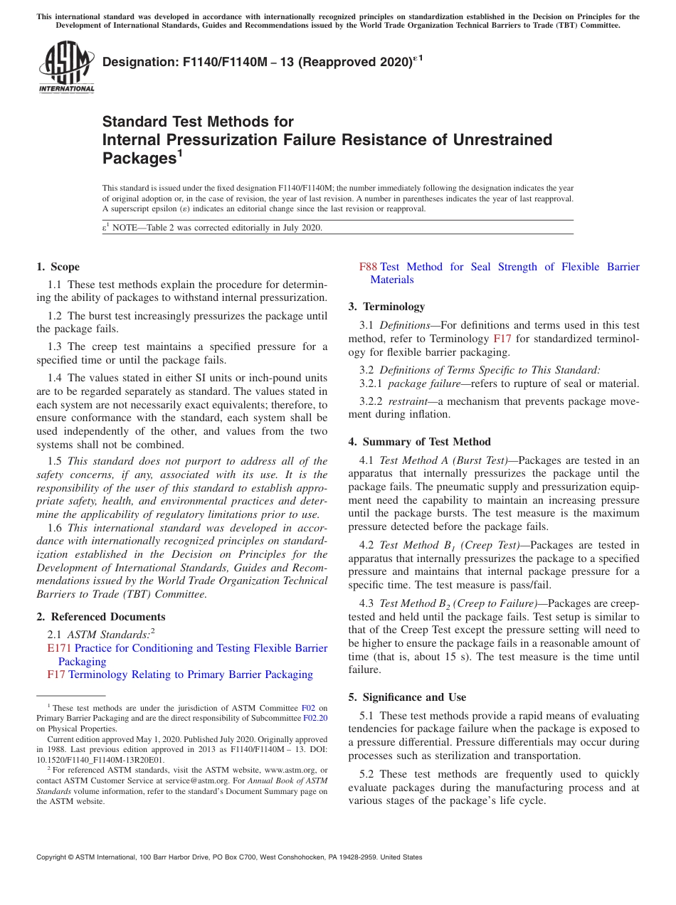 ASTM F1140 - F 1140M - 13 (2020)e1.pdf_第1页
