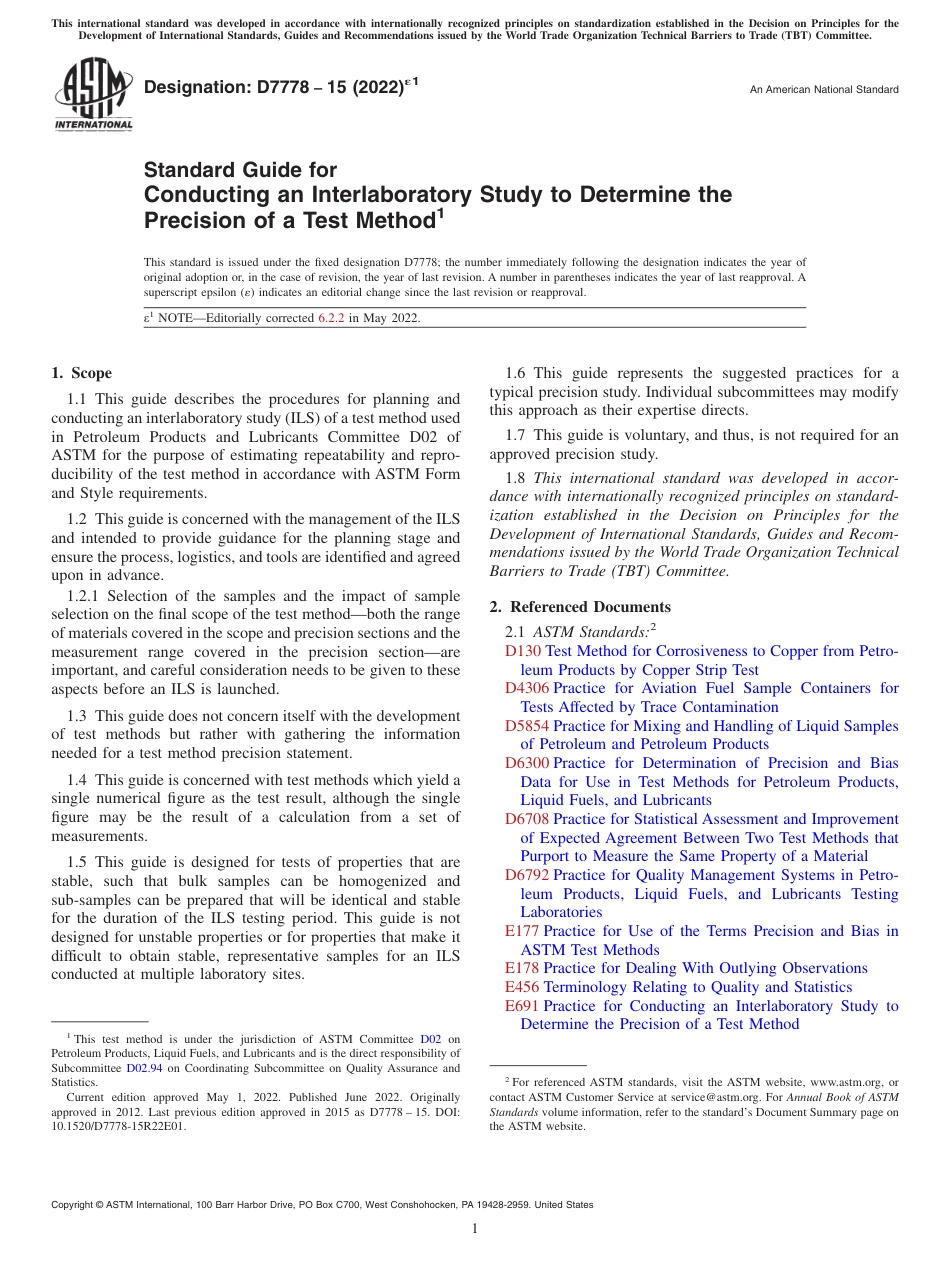 ASTM D7778 - 15 (2022)e1.pdf_第1页